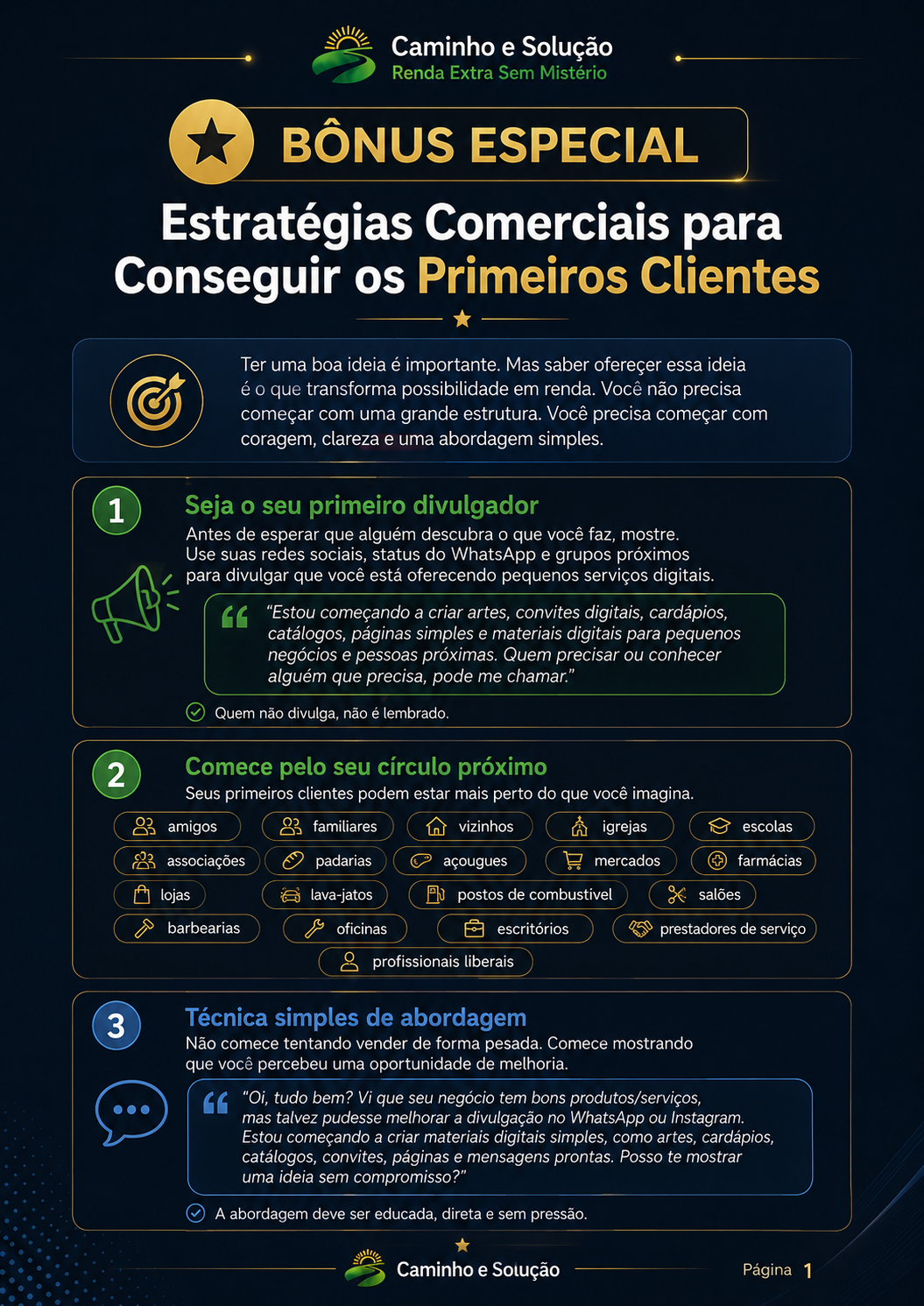 Estratégias para os Primeiros Clientes